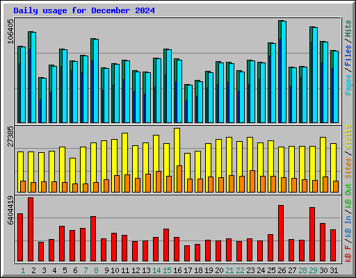 Daily usage for December 2024