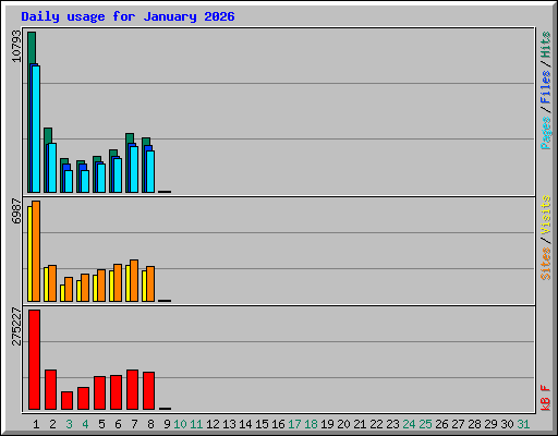 Daily usage for January 2026