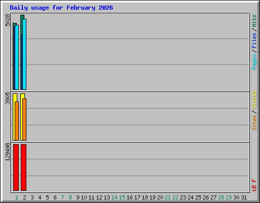 Daily usage for February 2026