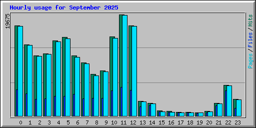 Hourly usage for September 2025