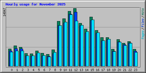 Hourly usage for November 2025